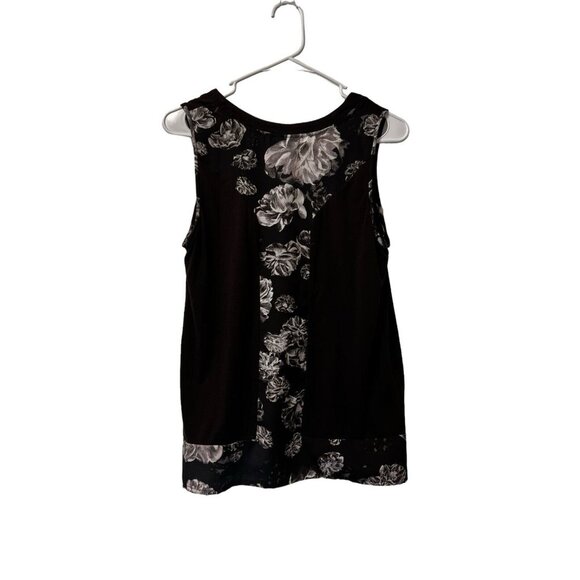 Prabal Gurung For Target Womens Black Floral Sleeveless Tank Top Size Small City - Picture 2 of 8